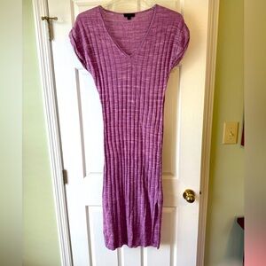 J CREW purple knit short sleeve dress